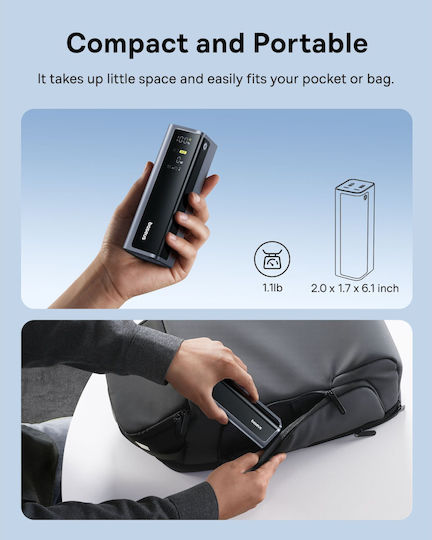 Baseus EnerGeek GP12 Power Bank 20800mAh 145W with 2 USB-A Ports and 2 USB-C Ports Gray view 7