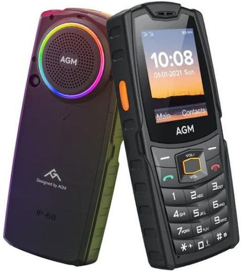 AGM M6 Dual SIM Resistant Mobile with Buttons Black view 1