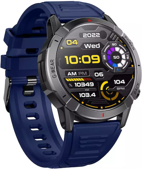 Nubi NX10 Smartwatch with Heart Rate Monitor (Blue) view 8