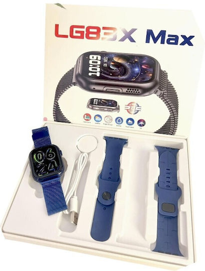 LG83X Max Smartwatch with Heart Rate Monitor (Blue) view 2