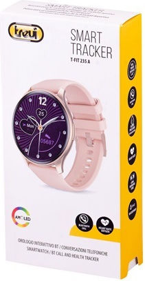 Trevi T-Fit 235 Smartwatch with Heart Rate Monitor (Pink) vue 3