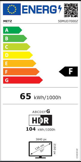 Metz Smart Television 50" 4K UHD LED 50MUD7000Z HDR (2023) view 9