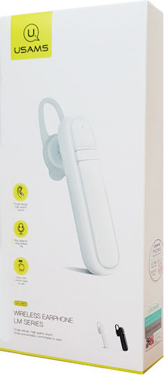 Usams LM001 Earbud Bluetooth Handsfree Earphone White view 3