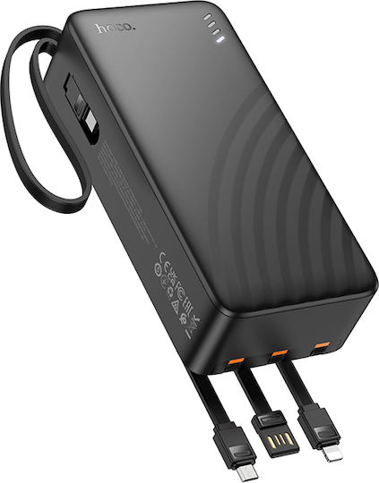 Hoco J146B Power Bank 30000mAh 20W with USB-A Port and USB-C Port Black view 2