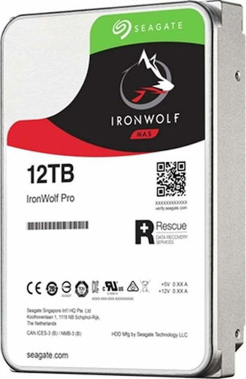 Seagate IronWolf Nas 12TB HDD Hard Drive 3.5" SATA III 7200rpm with 256MB Cache for NAS ST12000VN0008 vue 4