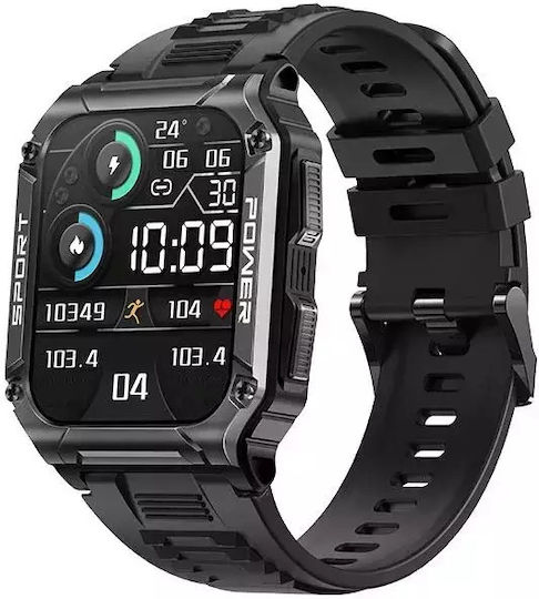 Nubi NX6 Smartwatch with Heart Rate Monitor (Black) view 2