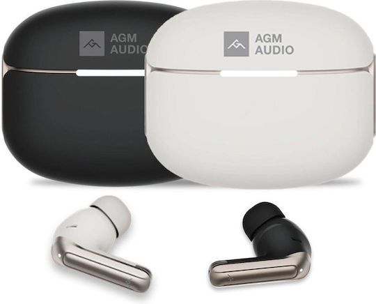 AGM Buds 8 Bluetooth Handsfree Earphones with Sweat Resistance and Charging Case Beige view 3