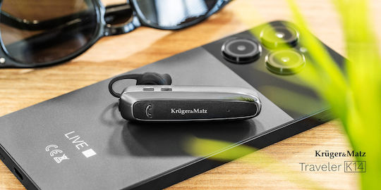 Kruger & Matz Traveler K14 In-ear Bluetooth Handsfree Earphones Black view 4