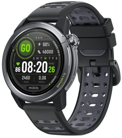 Mibro GS Active2 Waterproof Smartwatch with Heart Rate Monitor (Dark Gray)