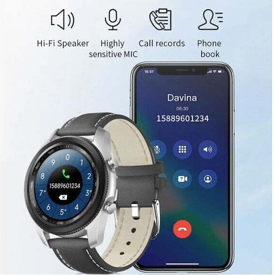Z57 Aluminium Smartwatch with Heart Rate Monitor (Brown/Silver) view 3