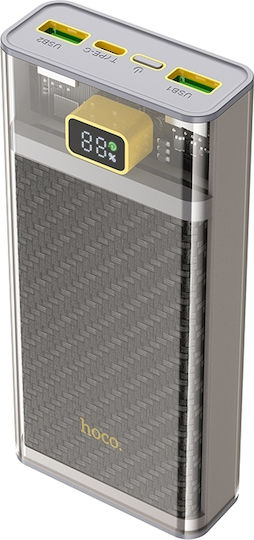 Hoco J103A Power Bank 20000mAh 22.5W with 2 USB-A Ports and USB-C Port Power Delivery Gray view 2