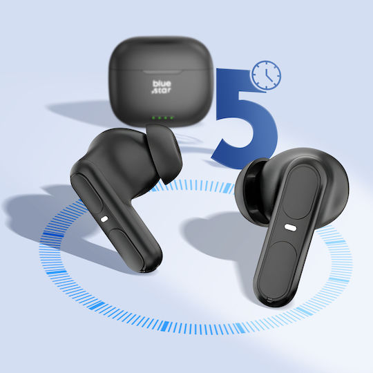 Blue Star BK31 In-ear Bluetooth Handsfree Earphones with Charging Case Black view 8
