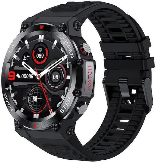 AK45 Aluminium Smartwatch with Heart Rate Monitor (Black) view 1