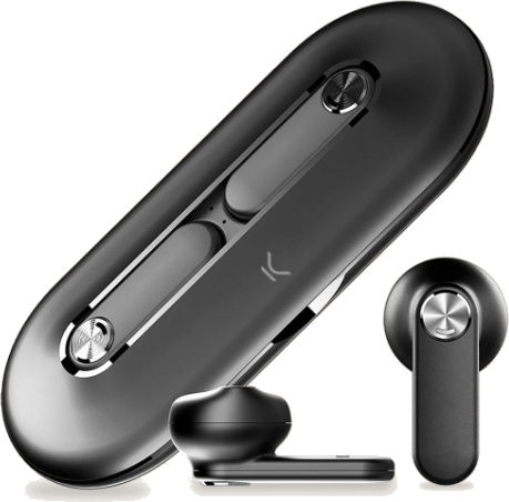 Ksix Leaf Earbud Bluetooth Handsfree Earphones with Charging Case Black view 1