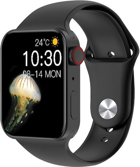 T100 Plus Smartwatch with Heart Rate Monitor (Black)