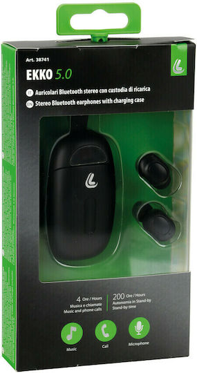 Lampa Ekko 5.0 In-ear Bluetooth Handsfree Earphones with Charging Case Black view 5