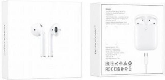 Borofone BW89 Earbud Bluetooth Handsfree Earphones with Charging Case White view 4