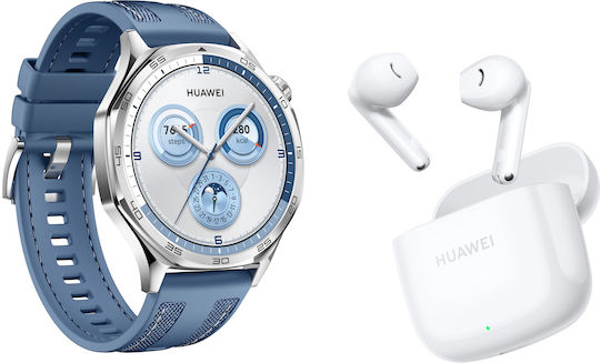 Huawei Watch GT 5 Stainless Steel 46mm Waterproof with Heart Rate Monitor (Blue)