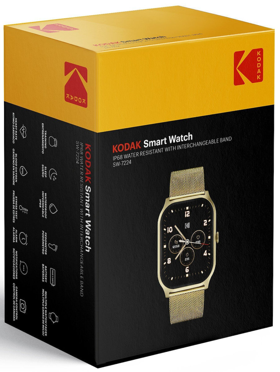 Kodak SW-7224 Smartwatch with SIM and Heart Rate Monitor Gold view 3