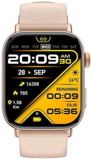 Colmi C8 Max Smartwatch with Heart Rate Monitor (Gold) view 2