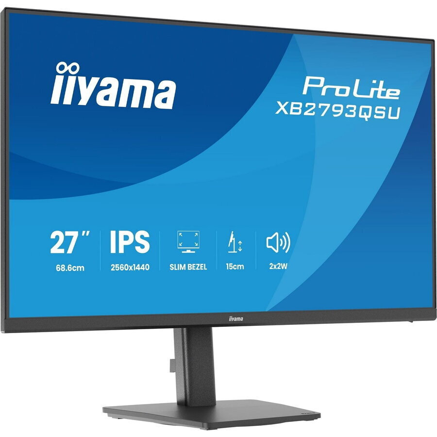 Iiyama ProLite XB2793QSU-B1 IPS Monitor 27" QHD 2560x1440 view 2