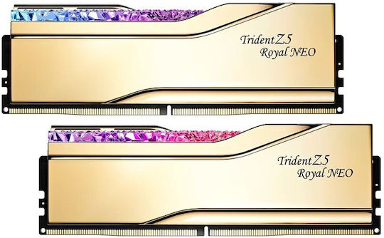 G.Skill Trident Z5 Royal Neo EXPO RGB DDR5 32GB RAM with 2x16GB Modules and Speed 6400 for Desktop F5-6400J3039G16GX2-TR5NG view 2