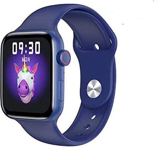 WearFit HW22 Pro Max 45mm Smartwatch with Heart Rate Monitor (Navy Blue) view 3