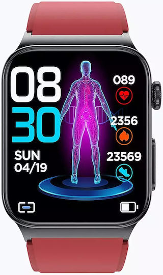 Watchmark Cardio One Smartwatch with Heart Rate Monitor (Red) view 7