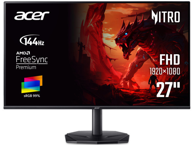 Acer Nitro KG270P0bi VA Gaming Monitor 27" FHD 1920x1080 144Hz view 6