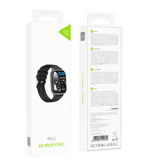 Borofone BD11 Smartwatch with Heart Rate Monitor (Black) view 7