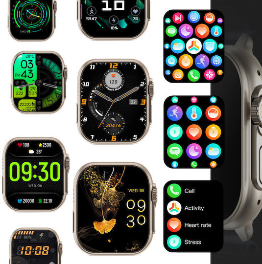 Rubicon RNCF17 42mm Smartwatch with Heart Rate Monitor (Orange) view 9