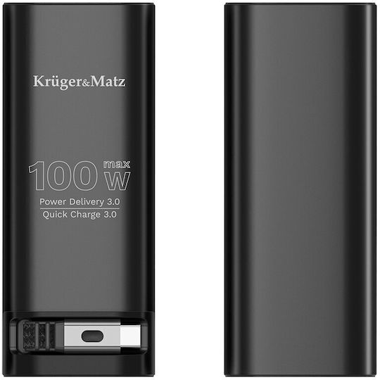 Kruger & Matz Power Bank 20000mAh 100W Black view 4