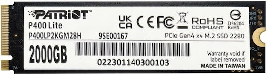 Patriot Viper VP400 Lite SSD 2TB M.2 Type PCI Express 4.0 Connection P400LP2KGM28H Ansicht 7