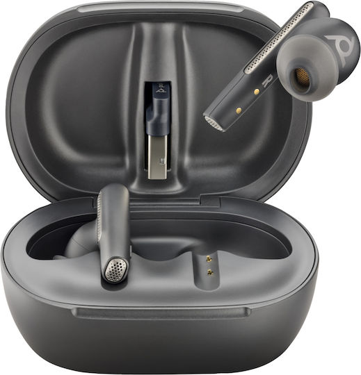 Poly Voyager Free 60+ UC In-ear Bluetooth Handsfree Earphones with Charging Case Black view 2