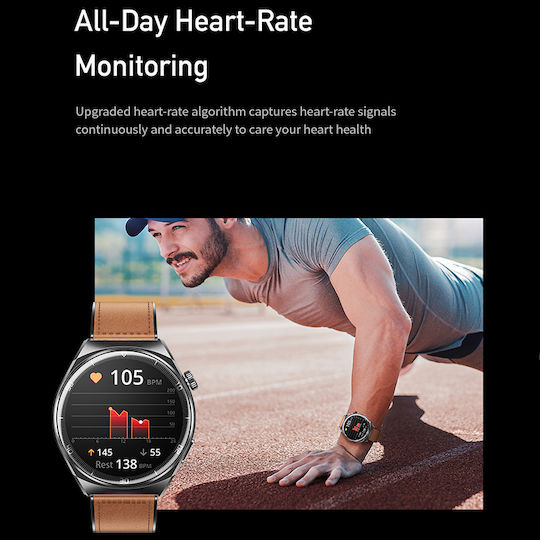 Awei H27 Smartwatch with Heart Rate Monitor (Brown) view 8