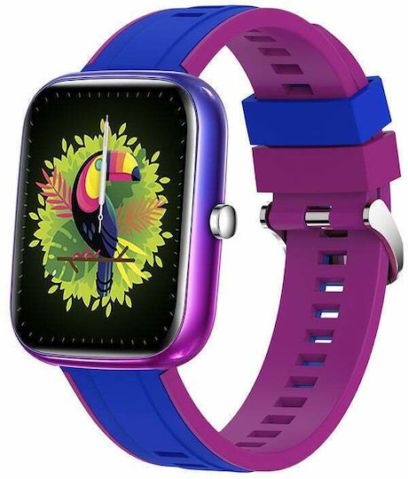 Colmi P8 BR 43mm Smartwatch with Heart Rate Monitor (Blue / Purple)