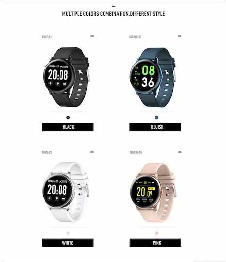 SPM KW19 Smartwatch with Heart Rate Monitor (Pink) vue 4