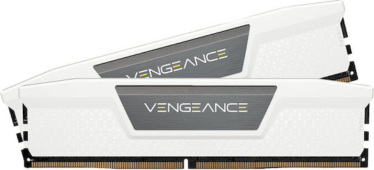 Corsair Vengeance White DDR5 64GB RAM with 2x32GB Modules and Speed 5200 for Desktop CMK64GX5M2B5200C40W vue 3