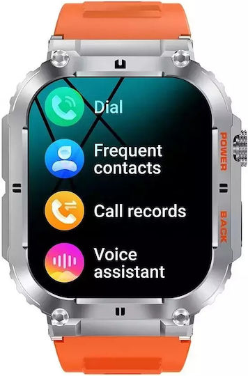 Nubi K57 Pro Smartwatch with Heart Rate Monitor (Orange) view 2