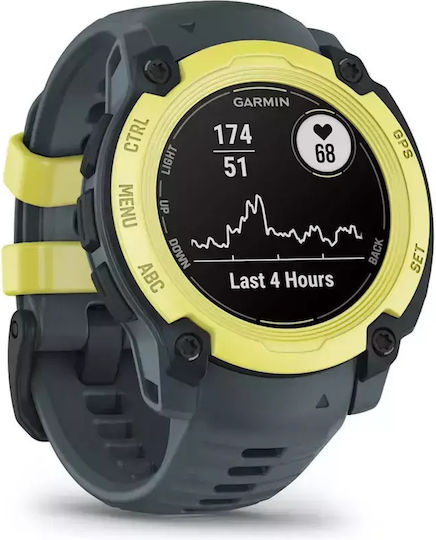 Garmin Instinct E 40mm Waterproof Smartwatch with Heart Rate Monitor (Electric Lime with Twilight Band) view 2