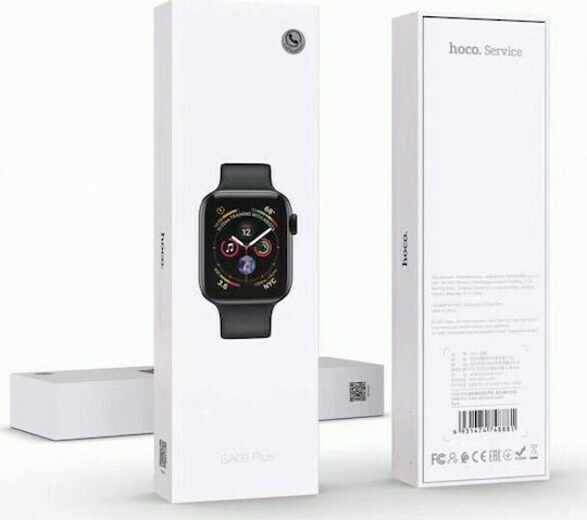 Hoco GA09 Plus Smartwatch with Heart Rate Monitor (Black) vista 2