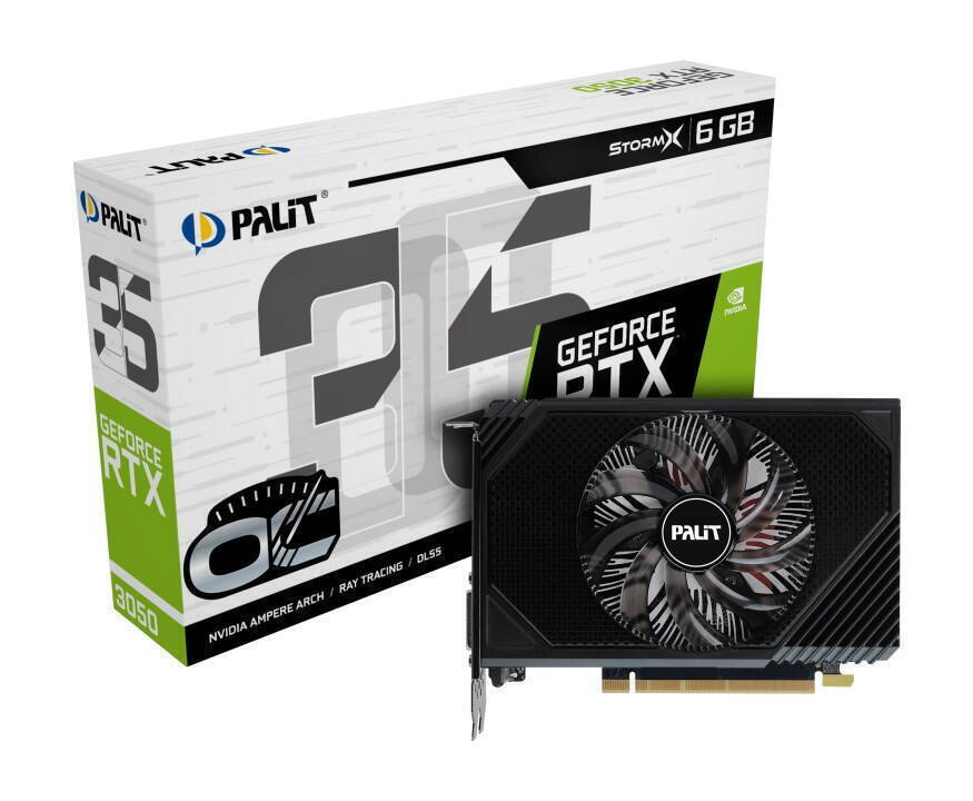 Pal GeForce RTX 3050 6GB GDDR6 StormX OC Graphics Card NE63050S18JE-1072F