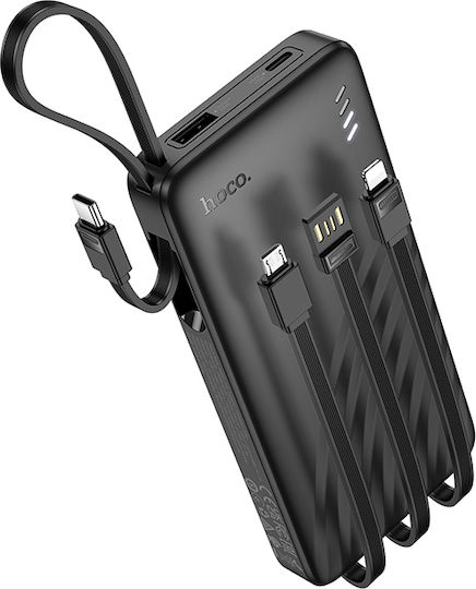 Hoco J146 Power Bank 10000mAh with USB-A Port and USB-C Port Black