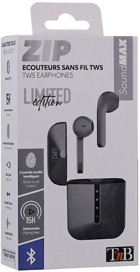 T'nB Zip In-ear Bluetooth Handsfree Earphones with Charging Case Black view 3