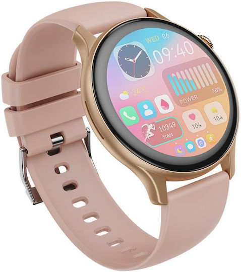 XO J6 Smartwatch with Heart Rate Monitor (Pink) view 2