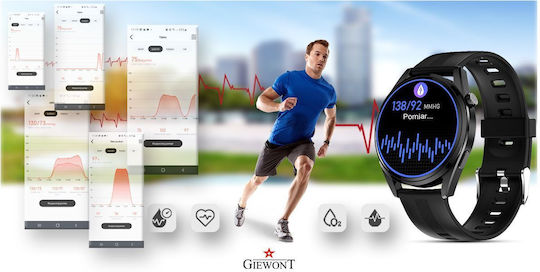 Giewont 450-1 Smartwatch with Heart Rate Monitor (Black) view 8
