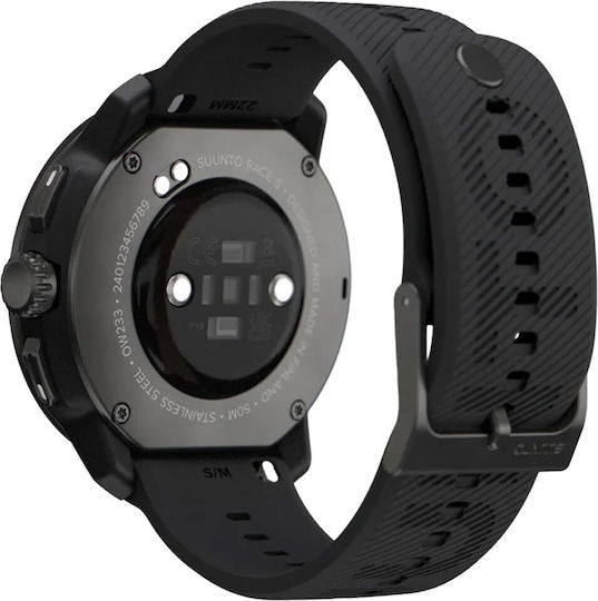Suunto Race S Stainless Steel 45mm Waterproof Smartwatch with Heart Rate Monitor (Black) view 5