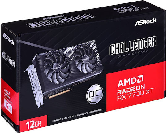 ASRock Radeon RX 7700 XT 12GB GDDR6 Challenger OC Graphics Card view 1