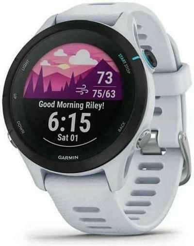 Garmin Forerunner 255s Music 41mm Waterproof Smartwatch with Heart Rate Monitor (Whitestone)