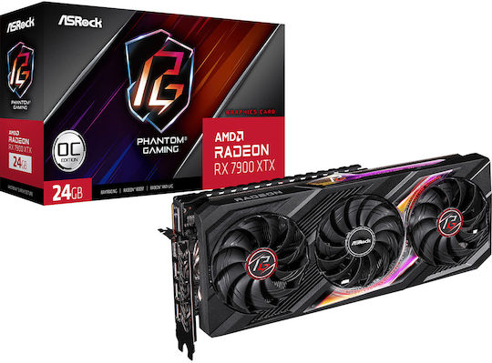 ASRock Radeon RX 7900 XTX 24GB GDDR6 Phantom Gaming OC Graphics Card view 1